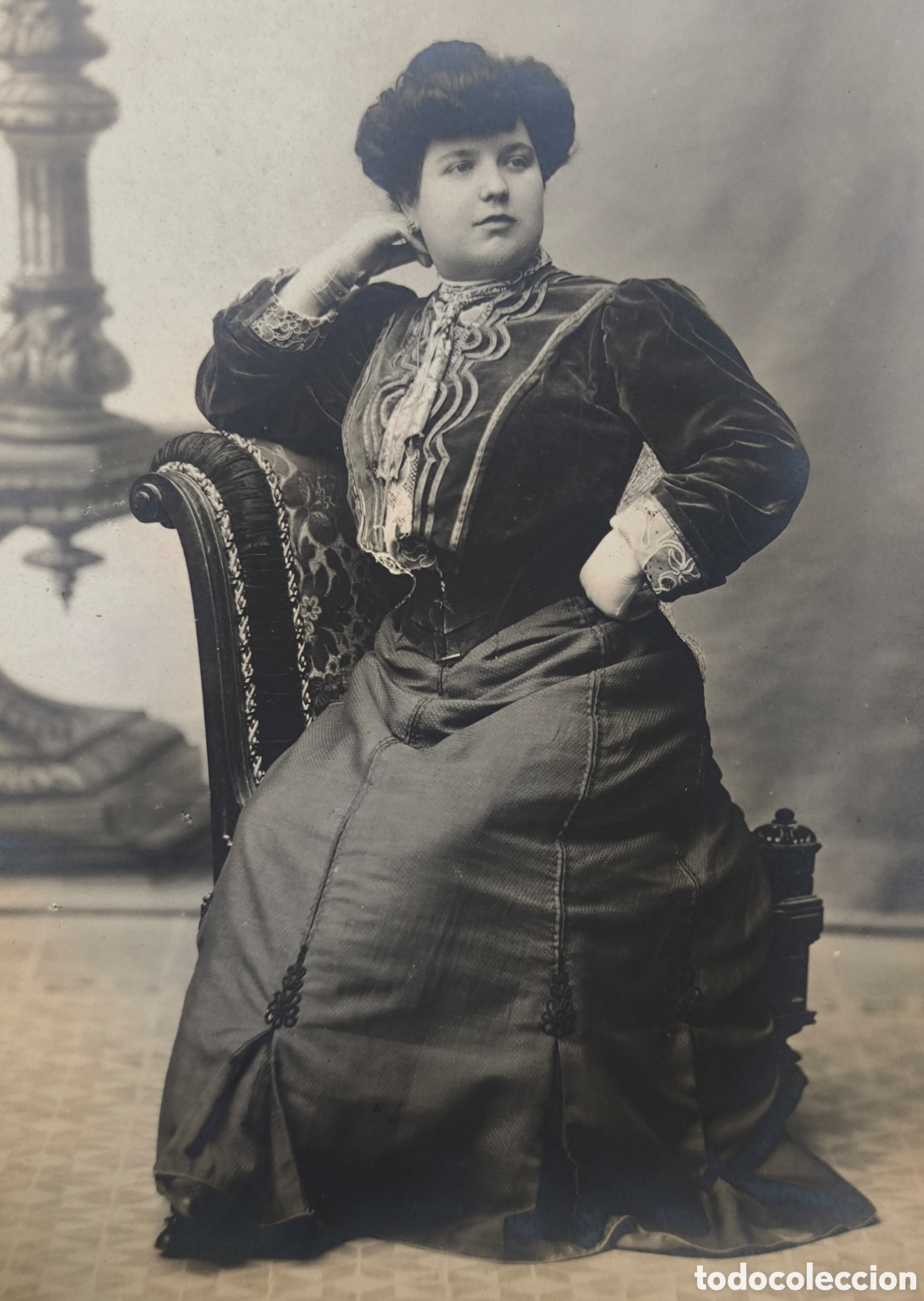 Postales: ISABEL BR&Uacute; ACTRIZ TIPLE POSTAL FOTOGR&Aacute;FICA FOT&Oacute;GRAFO PALLEJ&Aacute; C. 1900