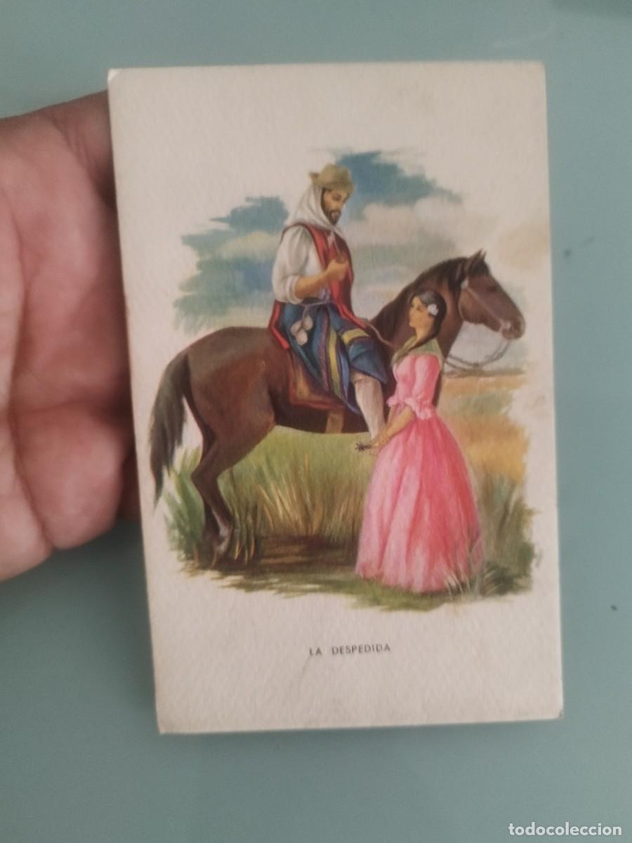 Postales: Tarjeta postal gaucho y su pareja.bla despedida. Galante y mujer.