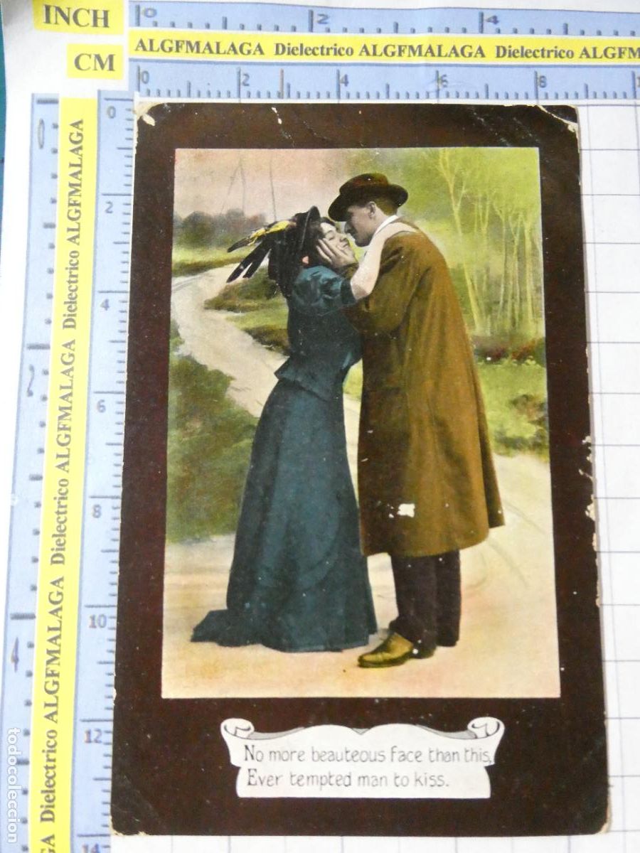 Postales: ANTIGUA POSTAL GALANTES MUJERES ENAMORADOS REINO UNIDO UK A&Ntilde;O 1905 APROX. DAMA GAL&Aacute;N BESO 1661