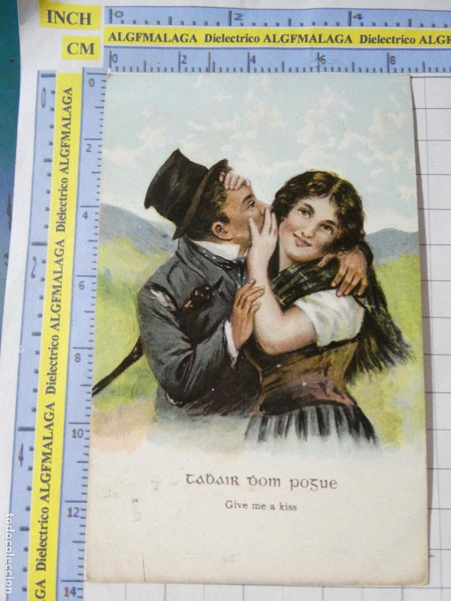 Postales: ANTIGUA POSTAL GALANTES MUJERES ENAMORADOS REINO UNIDO UK A&Ntilde;O 1905 APROX. DAMA GAL&Aacute;N BESO COBRA 1666
