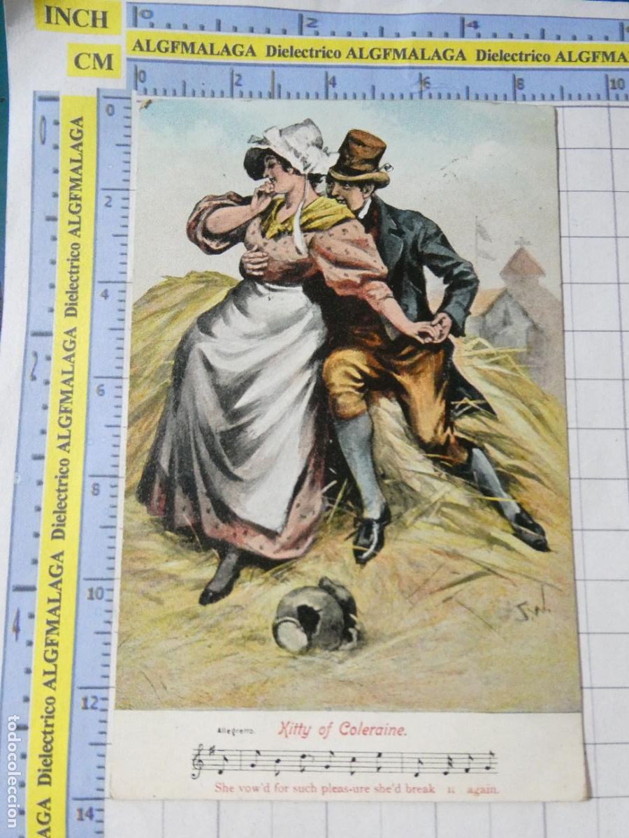 Postales: ANTIGUA POSTAL GALANTES MUJERES ENAMORADOS REINO UNIDO UK A&Ntilde;O 1905 APROX. DAMA GAL&Aacute;N PAJAR 1669