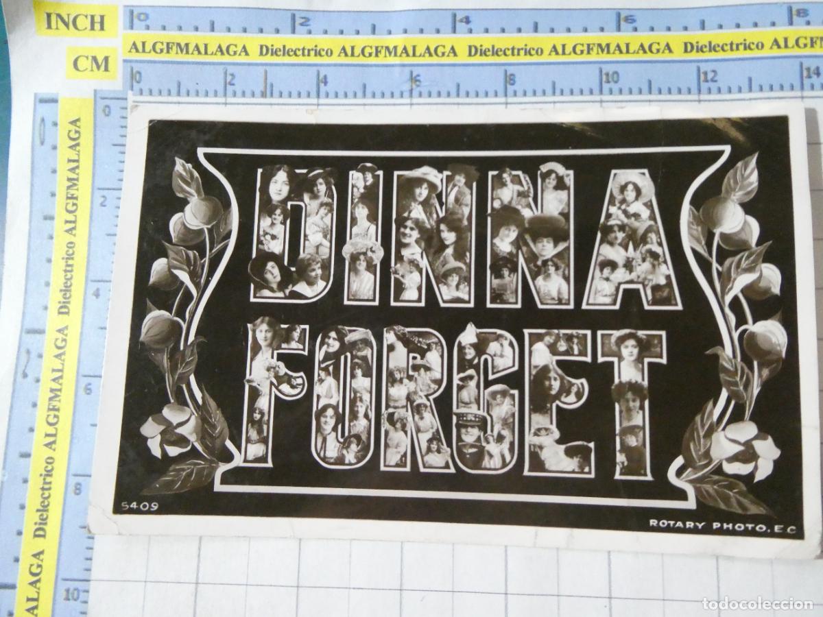 Postales: ANTIGUA POSTAL GALANTES MUJERES ENAMORADOS REINO UNIDO UK. MUJER NO OLVIDES DINNA FORGET . 1674