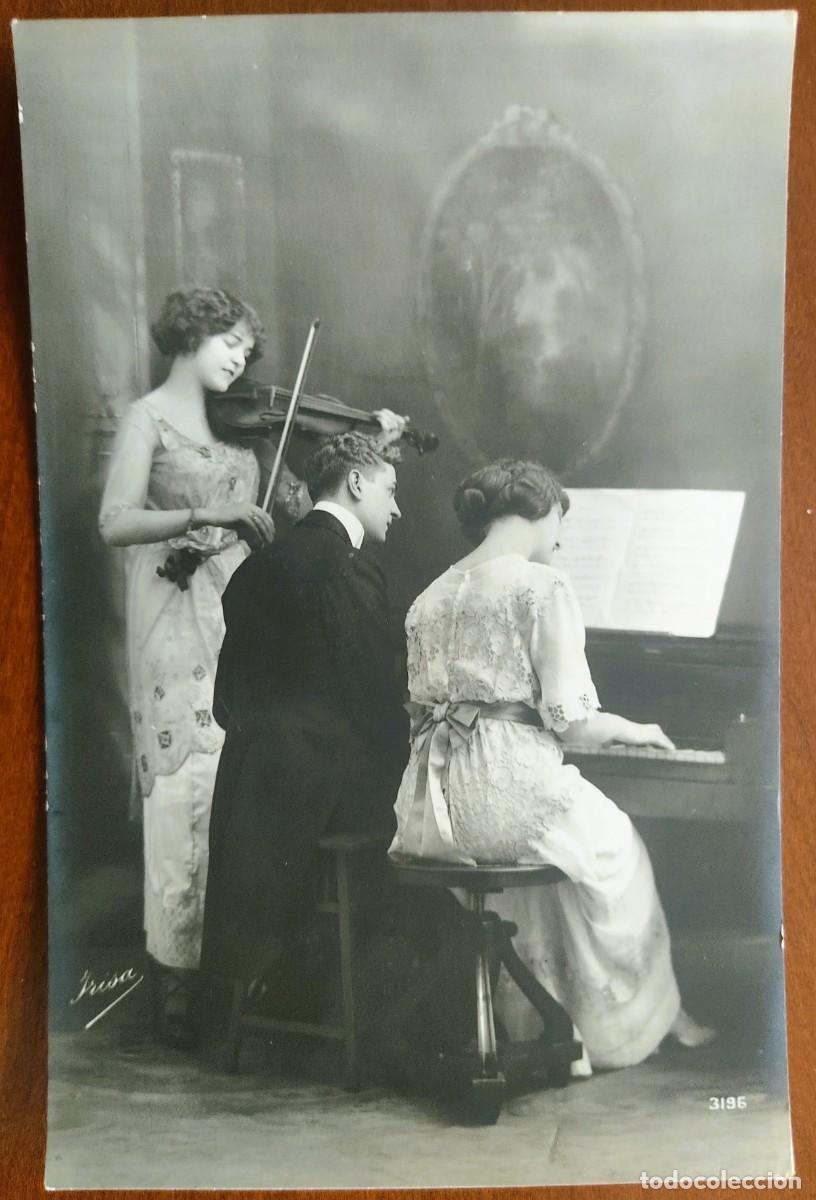 Postales: POSTAL TRIO MUSICAL CON VIOL&Iacute;N Y PIANO - IRISA 3196
