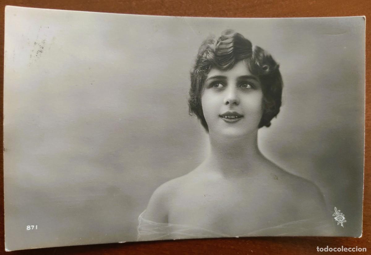 Postales: POSTAL DE UNA JOVEN - 871 - CIRCULADA A MANRESA A&Ntilde;O 1916