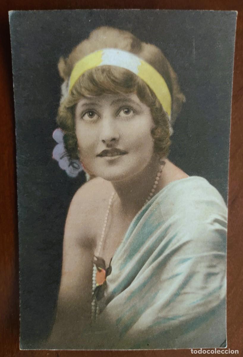 Postales: POSTAL COLOREADA DE UNA JOVEN - EWSAVORY, BRISTOL SERIE 589 - CIRCULADA A MANRESA A&Ntilde;O 1919