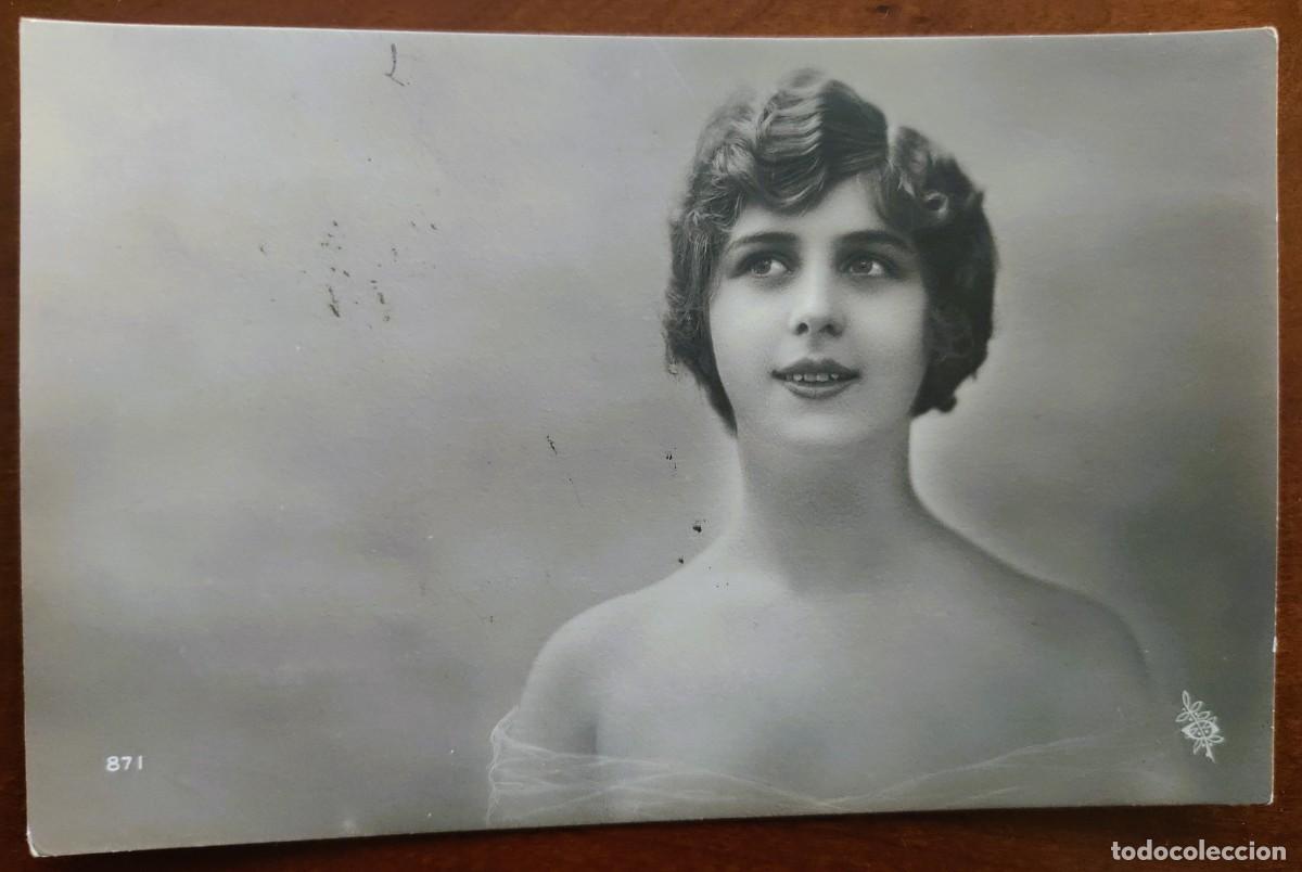 Postales: POSTAL DE UNA JOVEN - 871 - CIRCULADA A MANRESA A&Ntilde;O 1916