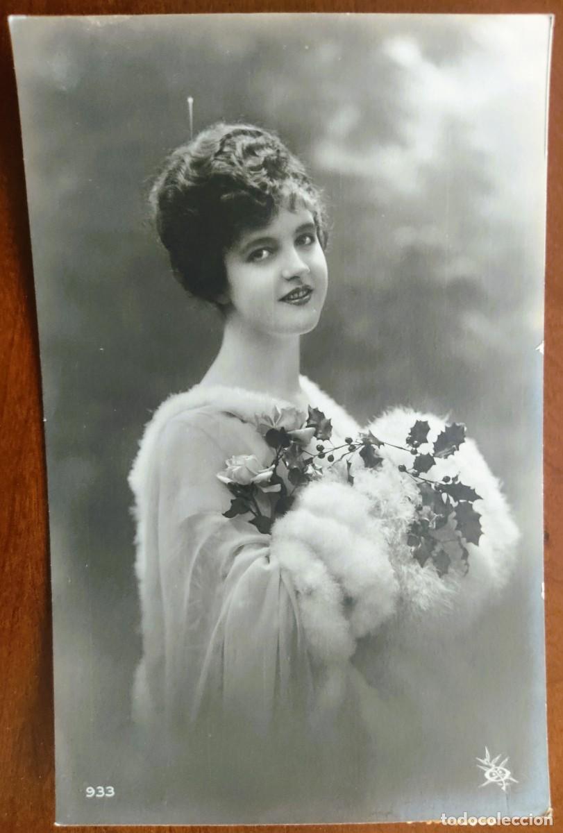 Postales: POSTAL DE UNA JOVEN - 933 - CIRCULADA A MANRESA A&Ntilde;O 1917