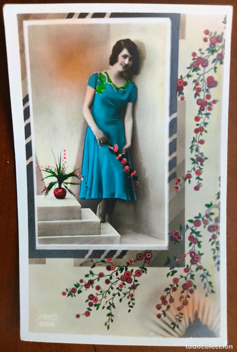Postales: POSTAL COLOREADA DE UNA JOVEN - ABC 2606 - Foto 1