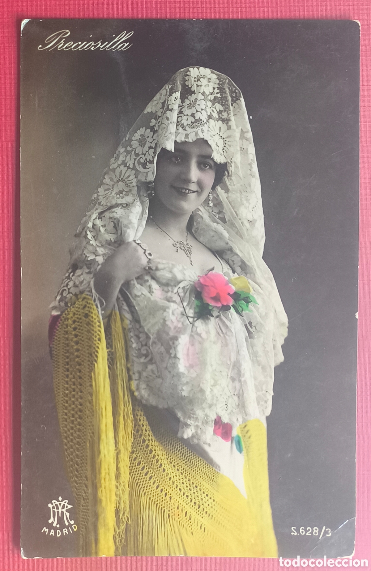 Postales: PRECIOSILLA ARTISTA CUPL&Eacute; TIPLE POSTAL FOTOGR&Aacute;FICA ILUMINADA C. 1915