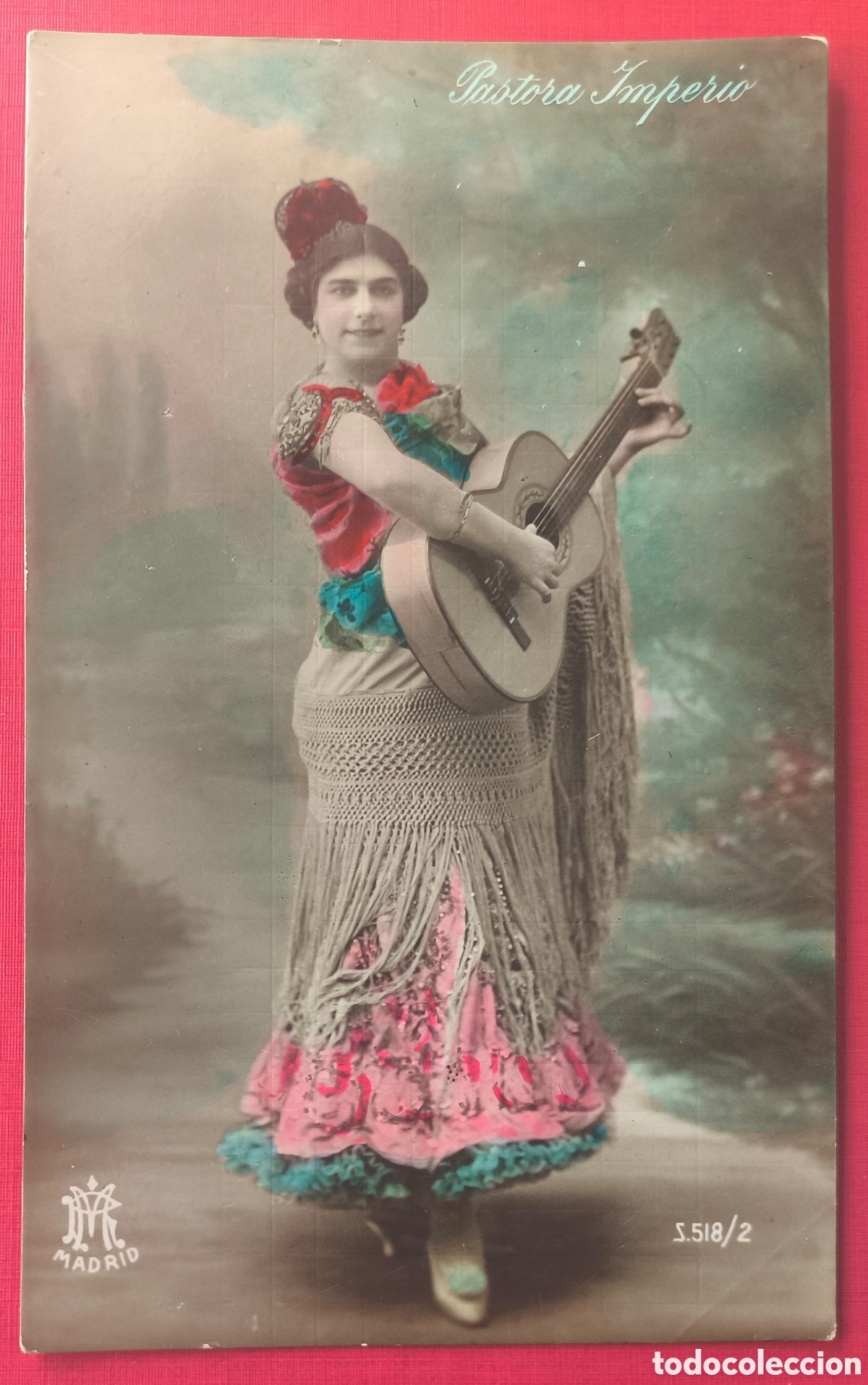 Postales: PASTORA IMPERIO ARTISTA CUPL&Eacute; TIPLE POSTAL FOTOGR&Aacute;FICA ILUMINADA C. 1915
