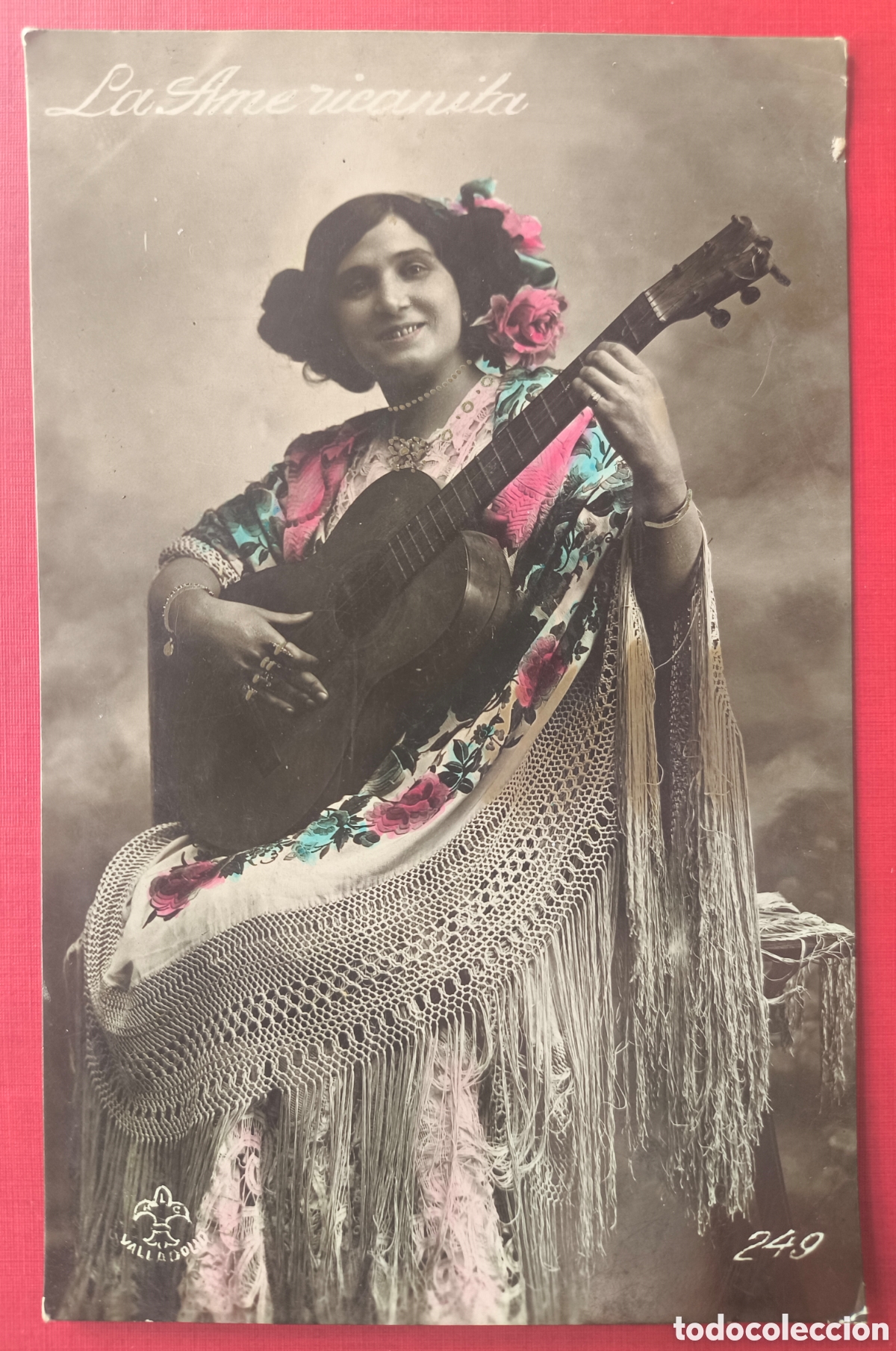 Postales: LA AMERICANITA ARTISTA CUPL&Eacute; TIPLE POSTAL FOTOGR&Aacute;FICA ILUMINADA C. 1915