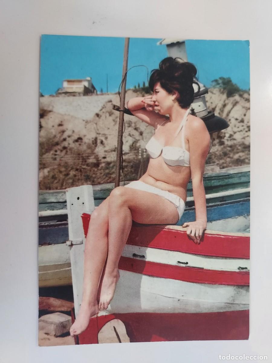 Postales: POSTAL VINTAGE MARGARET PERKINS PIN UP POSANDO EN BIKINI. 1963. ESCRITA. RAKER