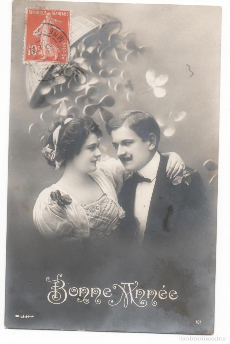 Postales: Postal francesa principios del XX- circulada-Rom&aacute;ntica-