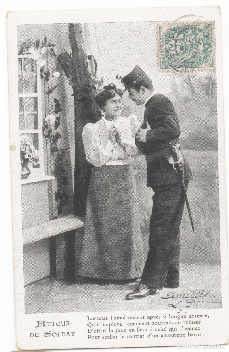 Postales: Postal francesa principios del XX- circulada-Rom&aacute;ntica-