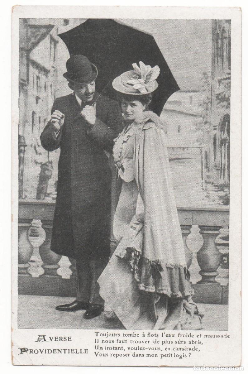 Postales: Postal francesa principios del XX- circulada-Rom&aacute;ntica-
