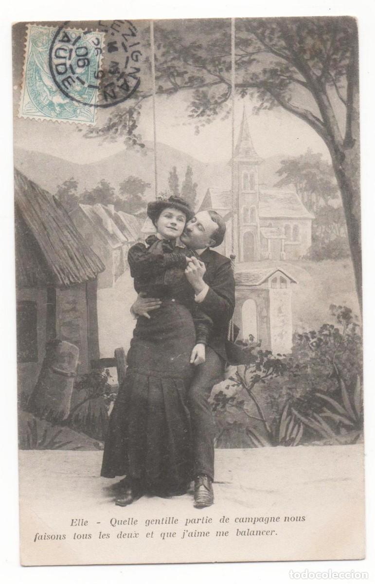 Postales: Postal francesa principios del XX- circulada-Rom&aacute;ntica-