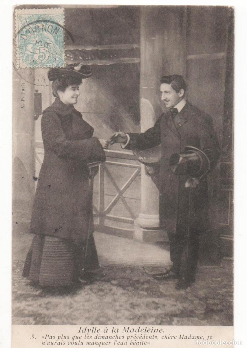 Postales: Postal francesa principios del XX- circulada-Rom&aacute;ntica-