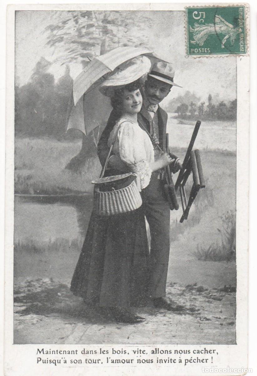 Postales: Postal francesa principios del XX- circulada-Rom&aacute;ntica-