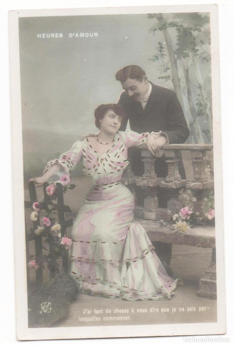Postales: Postal francesa principios del XX- circulada-Rom&aacute;ntica-