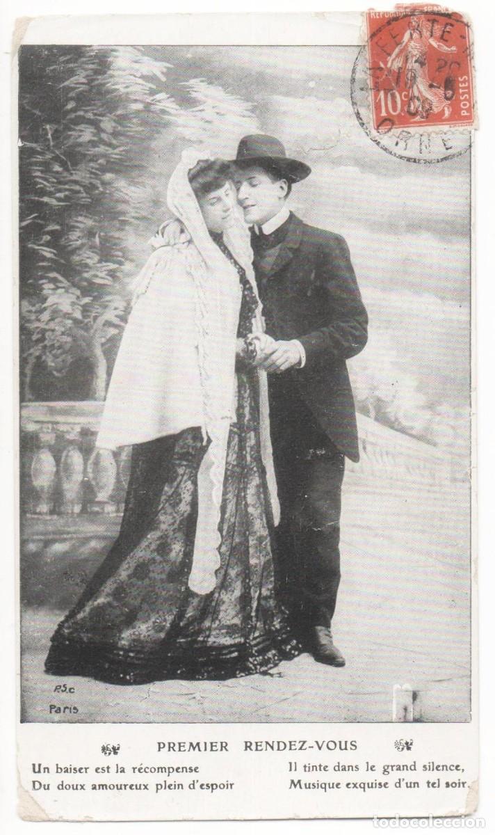 Postales: Postal francesa principios del XX- circulada-Rom&aacute;ntica-