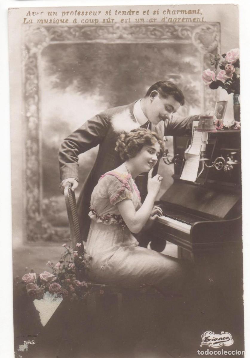 Postales: Postal francesa principios del XX- circulada-Rom&aacute;ntica-