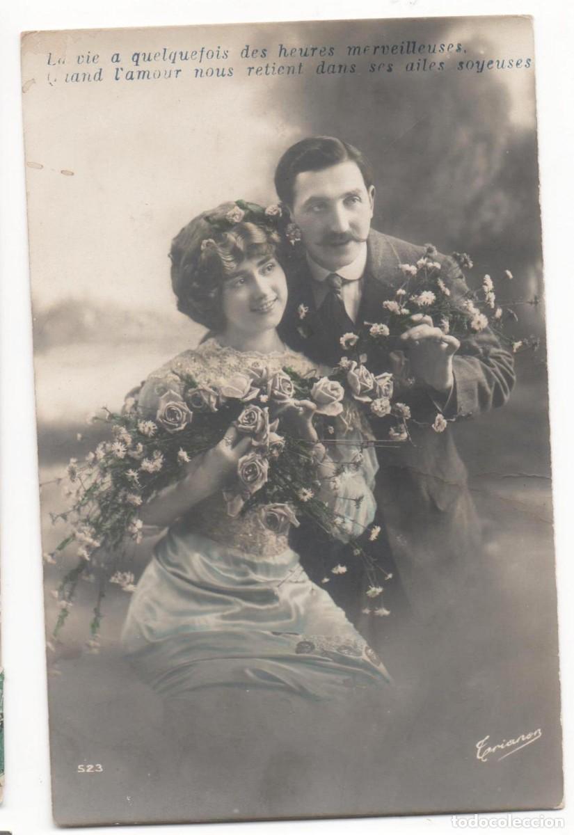 Postales: Postal francesa principios del XX- circulada-Rom&aacute;ntica-