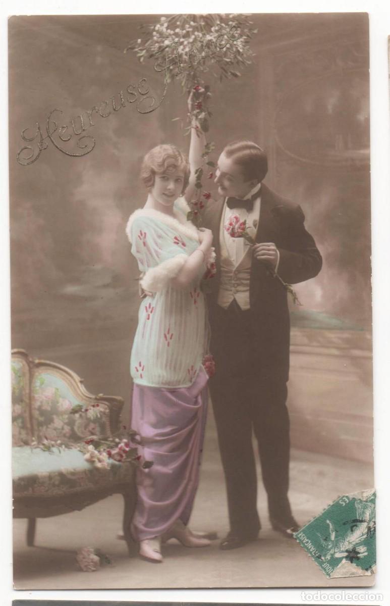 Postales: Postal francesa principios del XX- circulada-Rom&aacute;ntica-