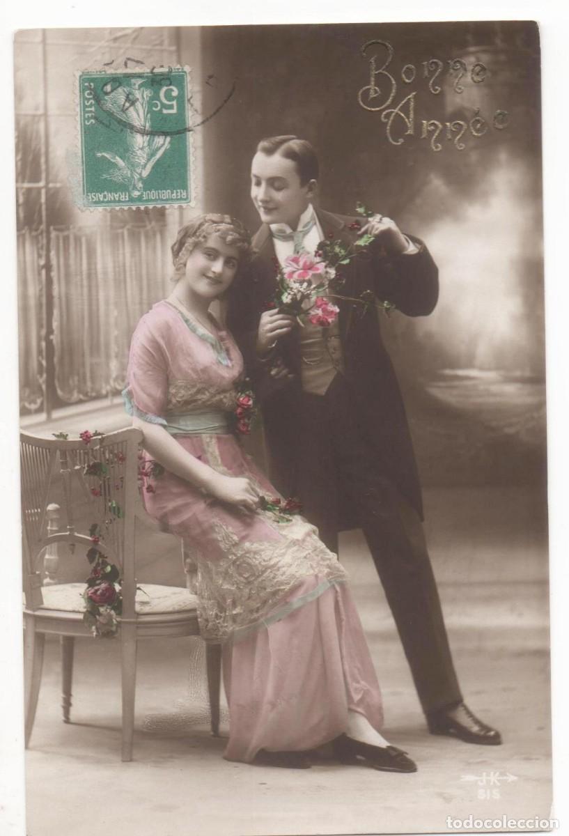 Postales: Postal francesa principios del XX- circulada-Rom&aacute;ntica-