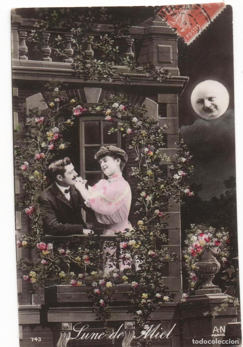 Postales: Postal francesa principios del XX- circulada-Rom&aacute;ntica-