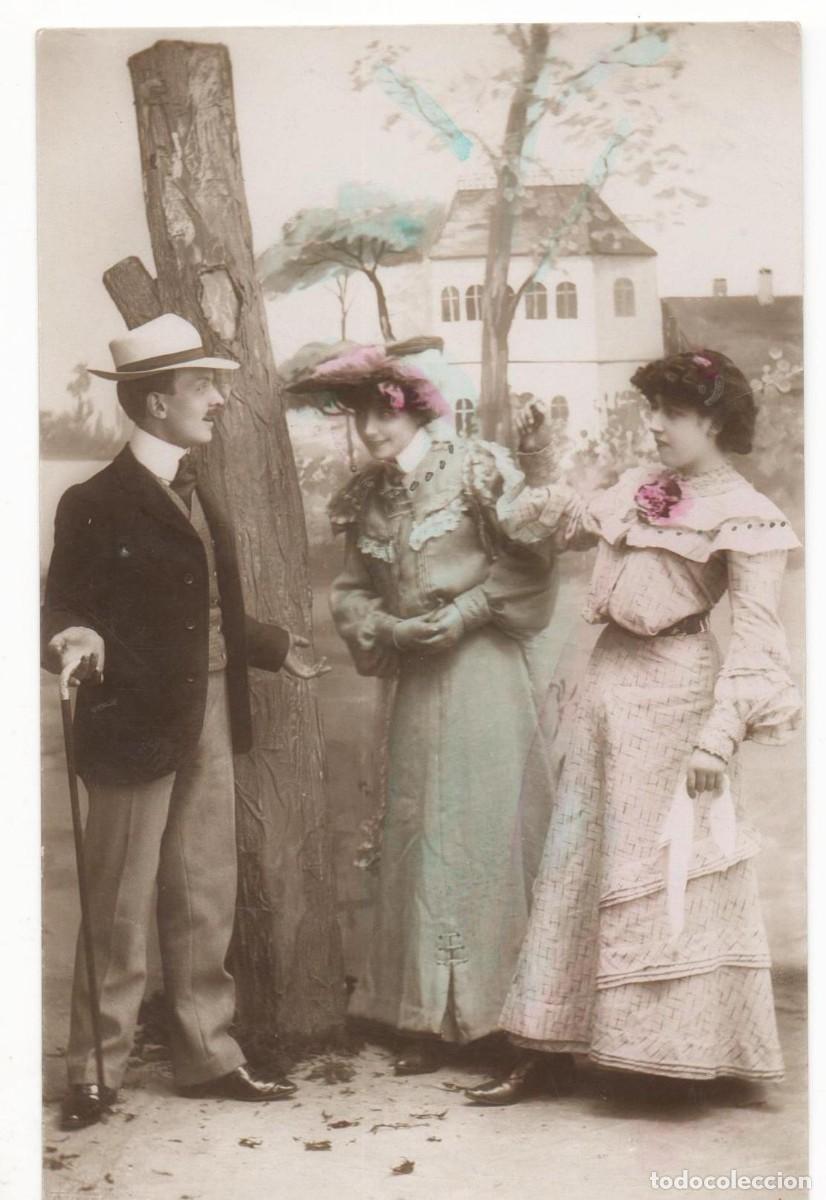 Postales: Postal francesa principios del XX- circulada-Rom&aacute;ntica-