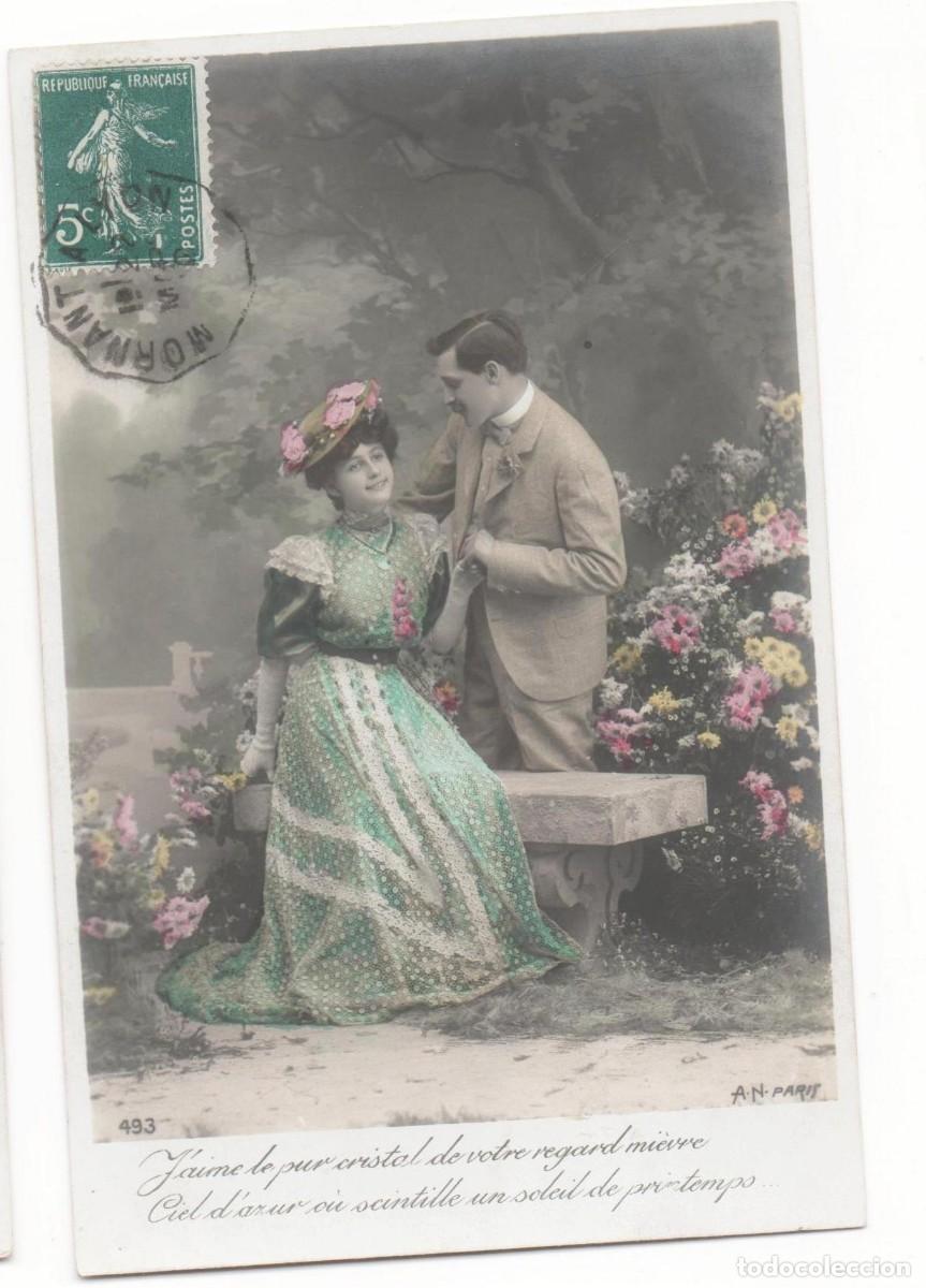 Postales: Postal francesa principios del XX- circulada-Rom&aacute;ntica-