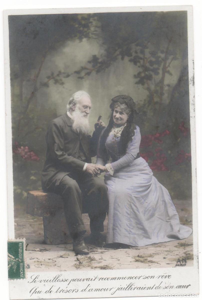 Postales: Postal francesa principios del XX- circulada-Rom&aacute;ntica-