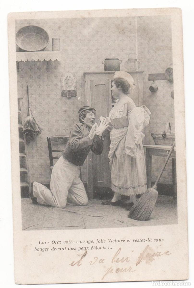 Postales: Postal francesa principios del XX- circulada-Rom&aacute;ntica-