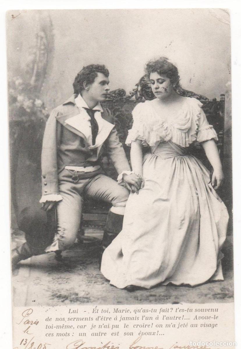 Postales: Postal francesa principios del XX- circulada-Rom&aacute;ntica-