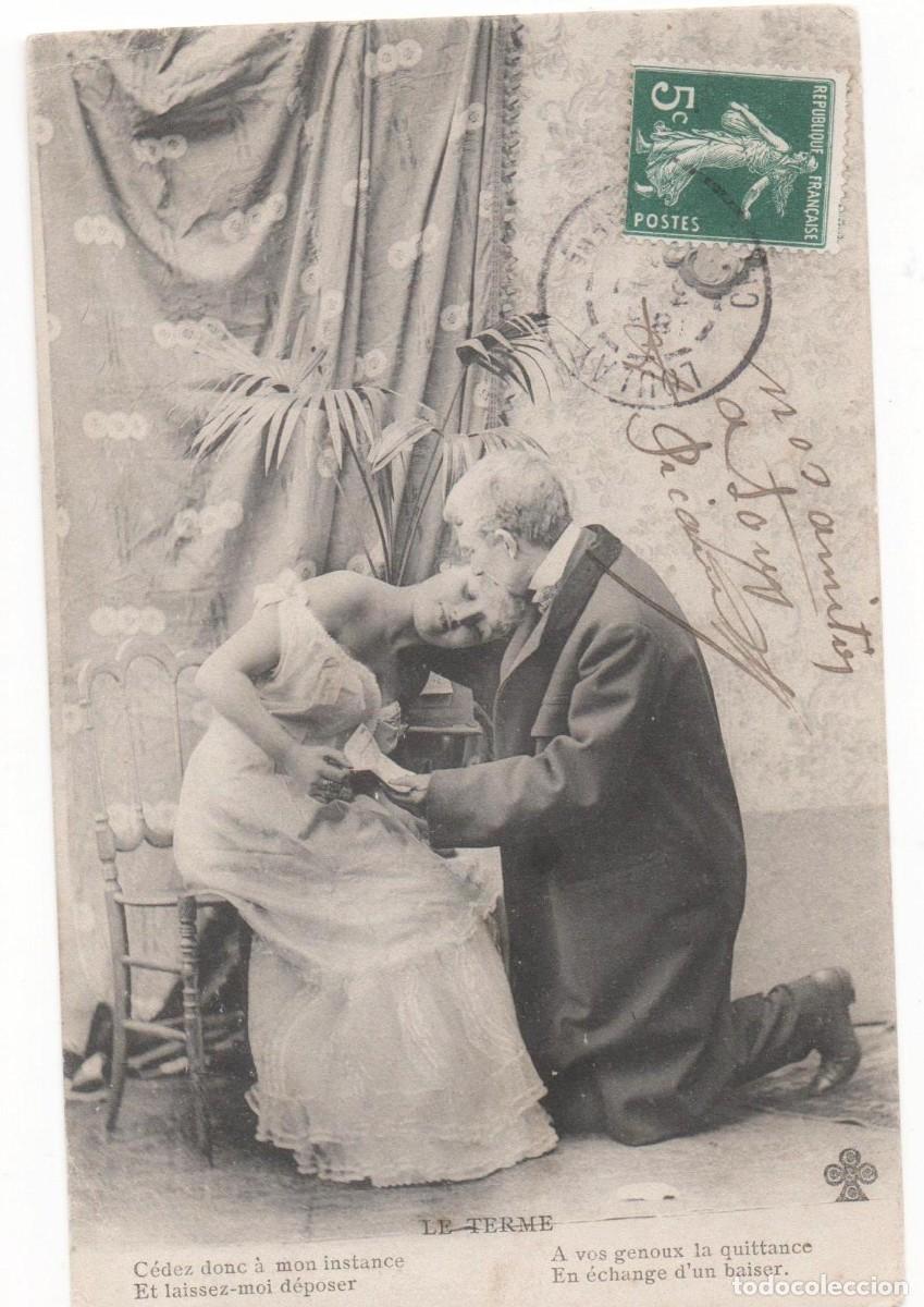 Postales: Postal francesa principios del XX- circulada-Rom&aacute;ntica-