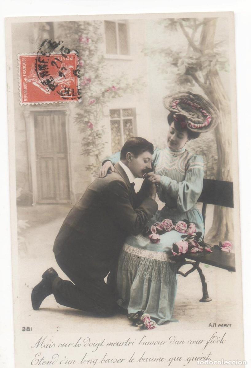 Postales: Postal francesa principios del XX- circulada-Rom&aacute;ntica-
