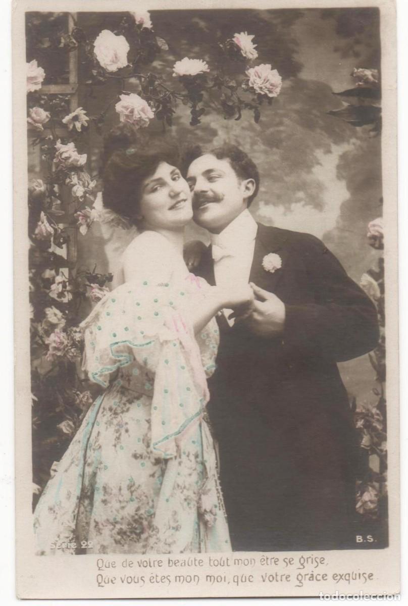 Postales: Postal francesa principios del XX- circulada-Rom&aacute;ntica-
