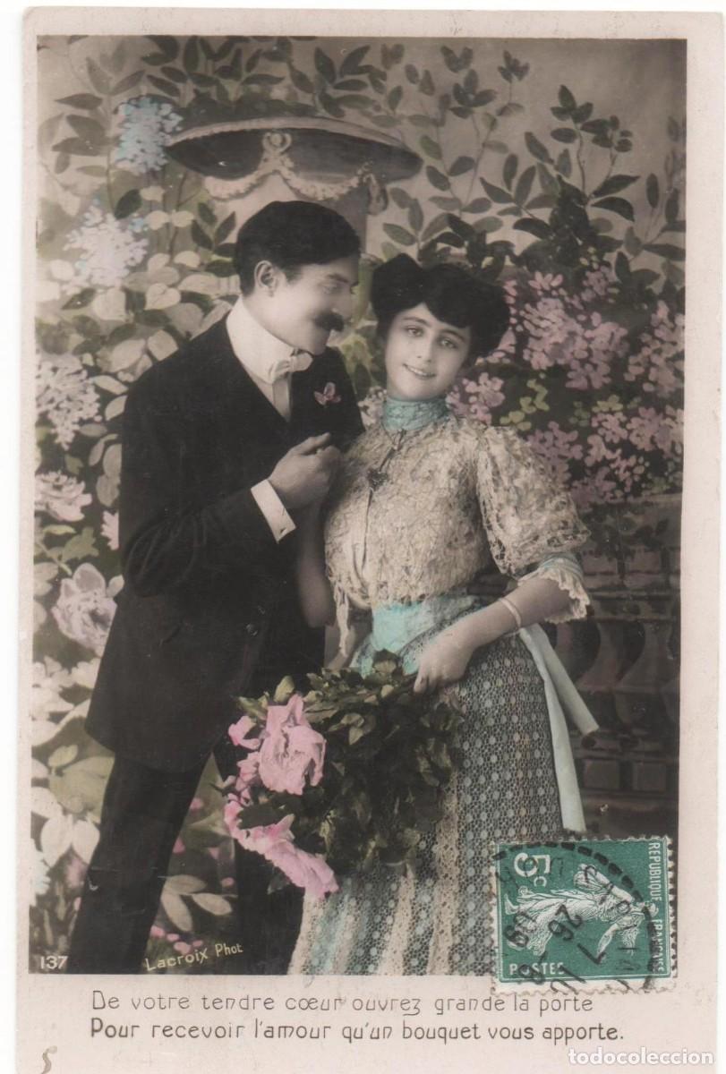 Postales: Postal francesa principios del XX- circulada-Rom&aacute;ntica-