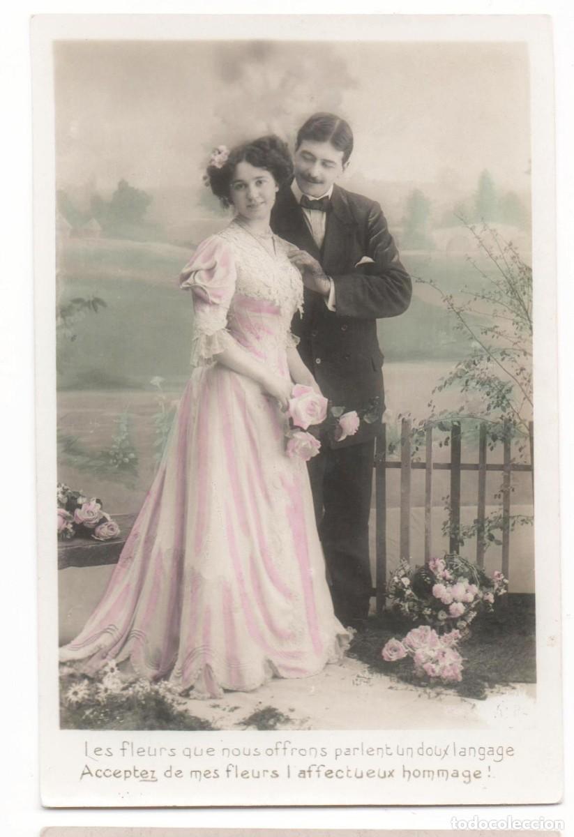 Postales: Postal francesa principios del XX- circulada-Rom&aacute;ntica-