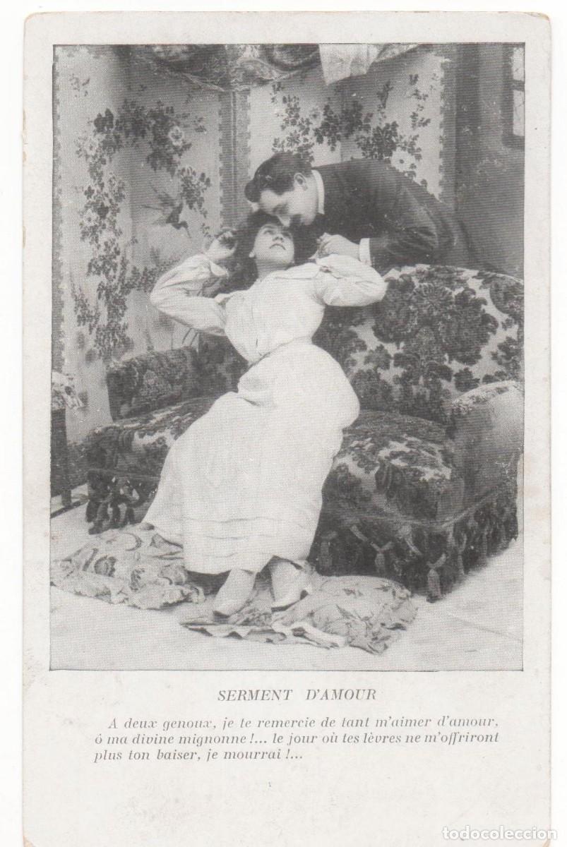 Postales: Postal francesa principios del XX- sin circular-Rom&aacute;ntica-
