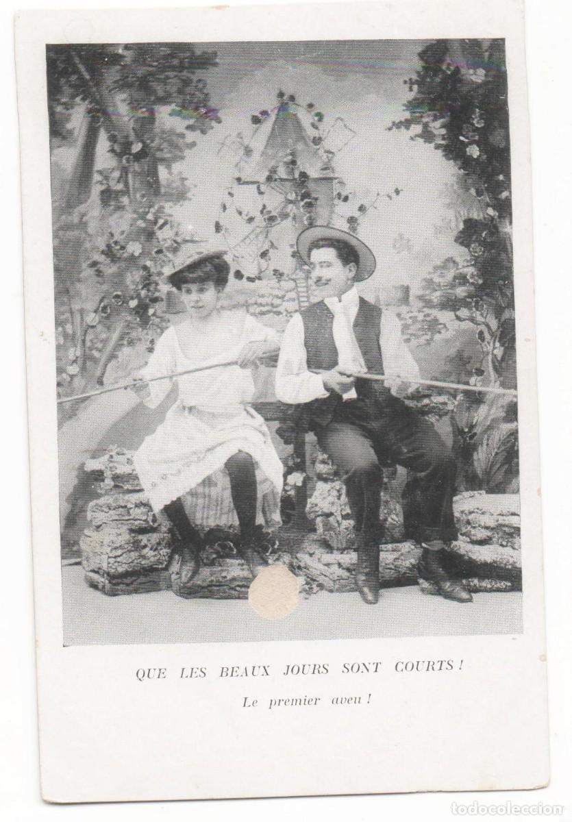 Postales: Postal francesa principios del XX- sin circular-Rom&aacute;ntica-