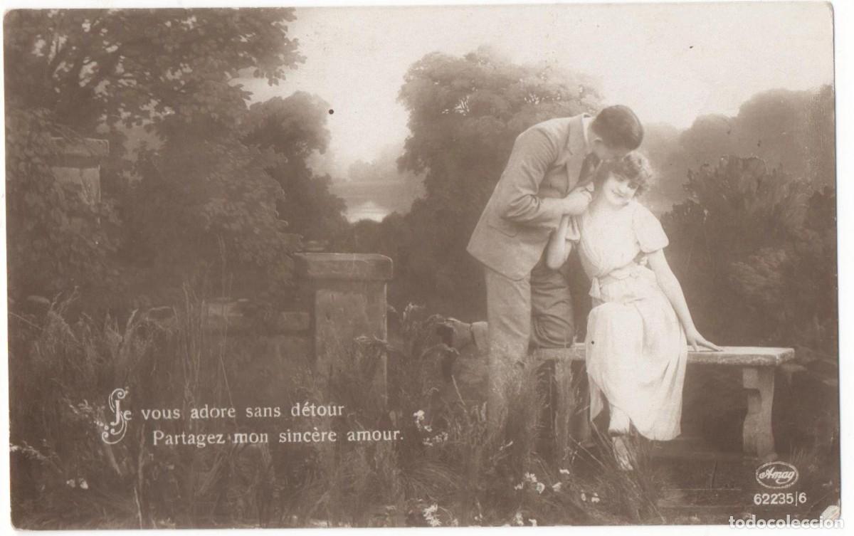 Postales: Postal francesa principios del XX- escrita-Rom&aacute;ntica-