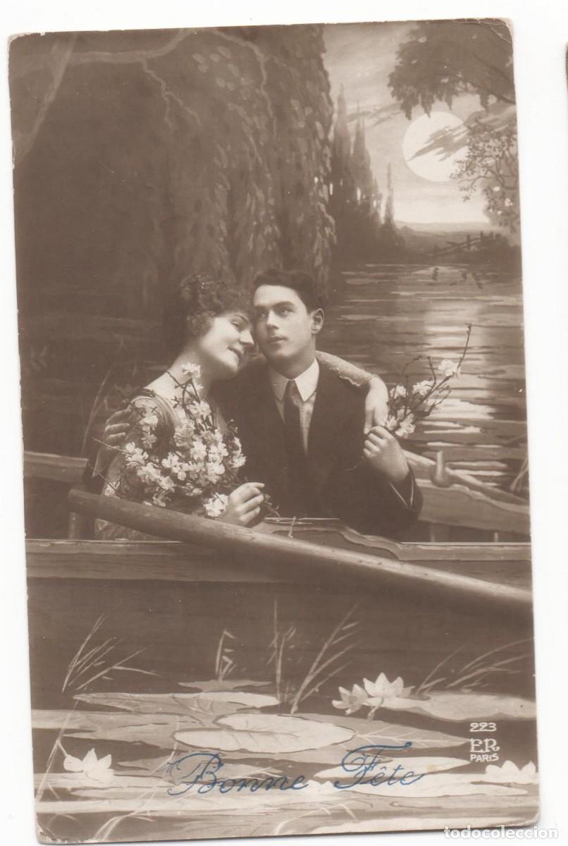 Postales: Postal francesa principios del XX- escrita-Rom&aacute;ntica-