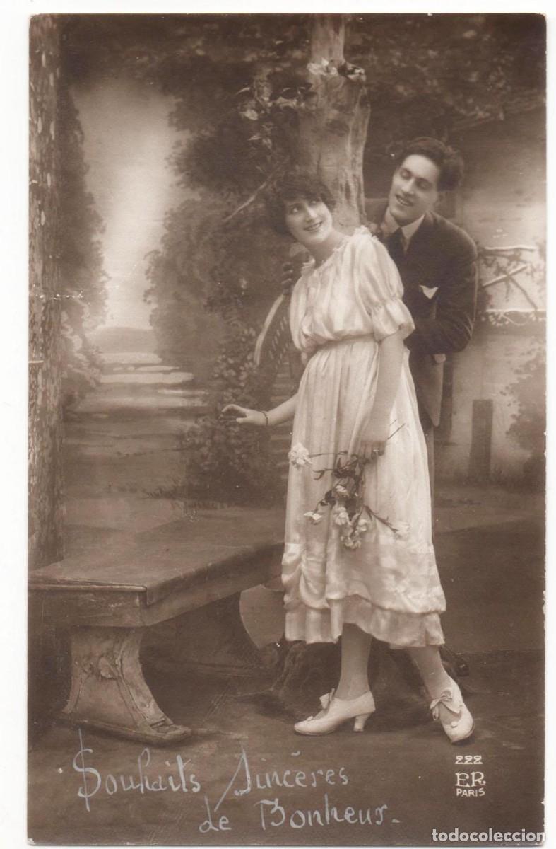 Postales: Postal francesa principios del XX- escrita-Rom&aacute;ntica-