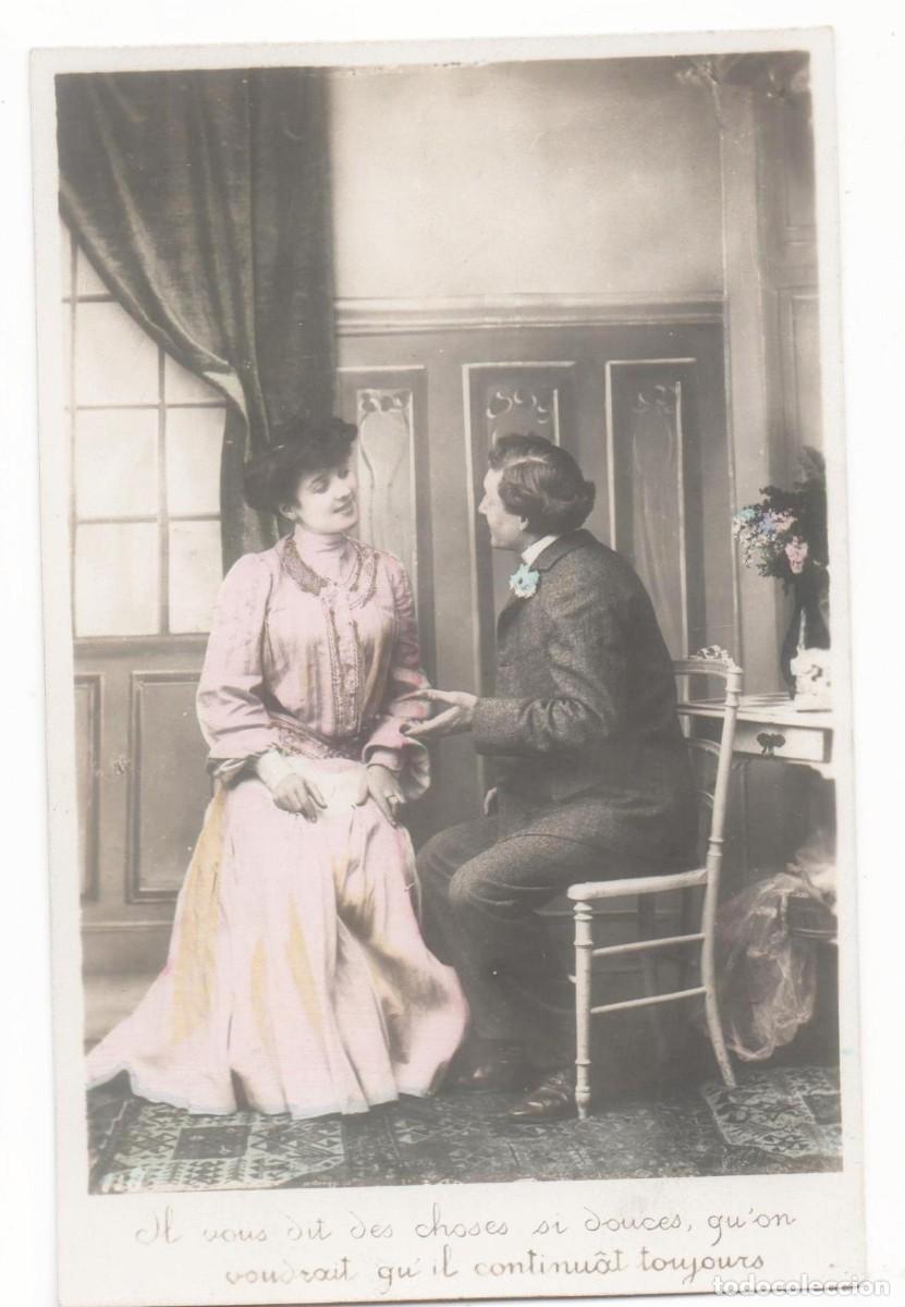 Postales: Postal francesa principios del XX- escrita-Rom&aacute;ntica-