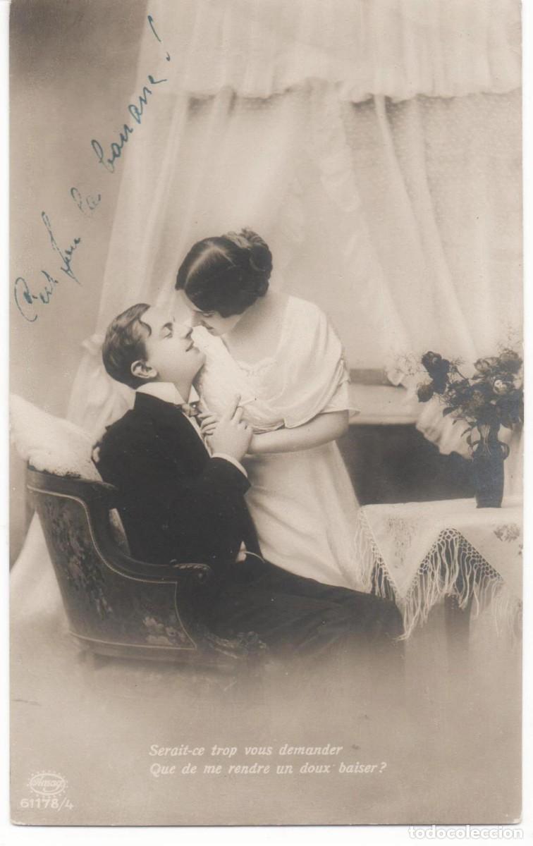 Postales: Postal francesa principios del XX- escrita-Rom&aacute;ntica-