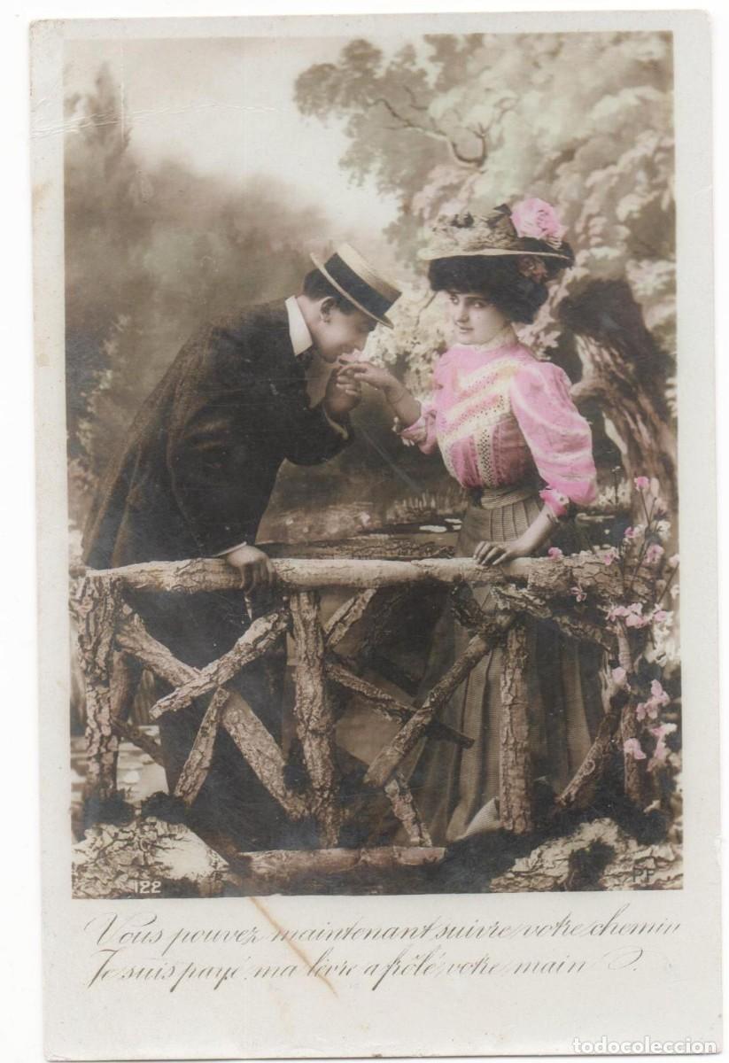 Postales: Postal francesa principios del XX- escrita-Rom&aacute;ntica-