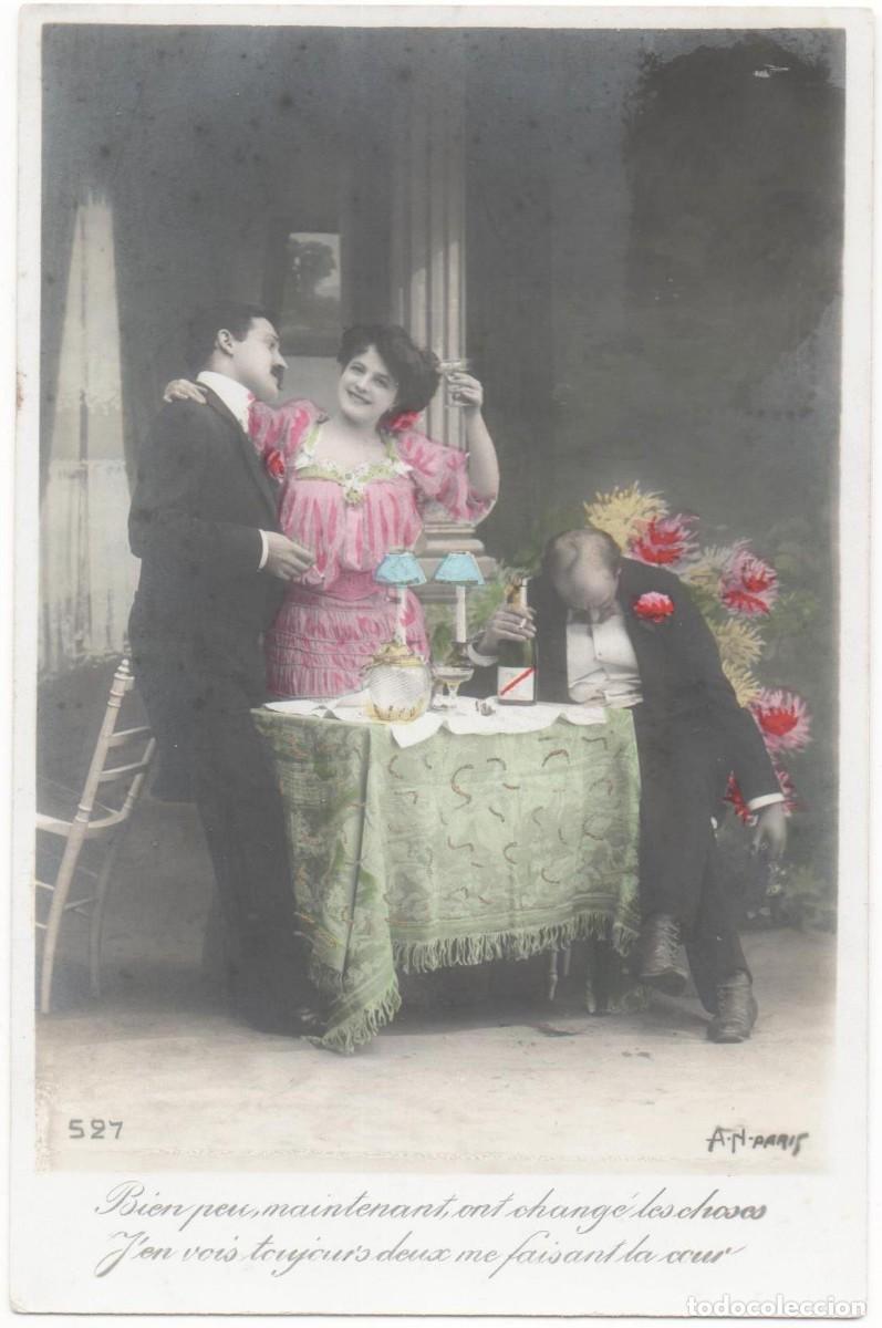 Postales: Postal francesa principios del XX- escrita-Rom&aacute;ntica-