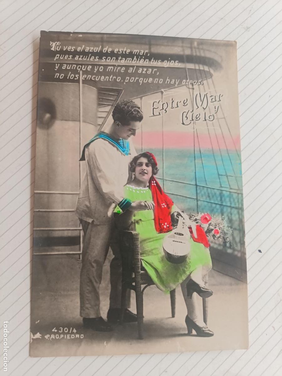 Postales: Postal rom&aacute;ntica. Escrita desde Larache, Marruecos 1926. Marinero