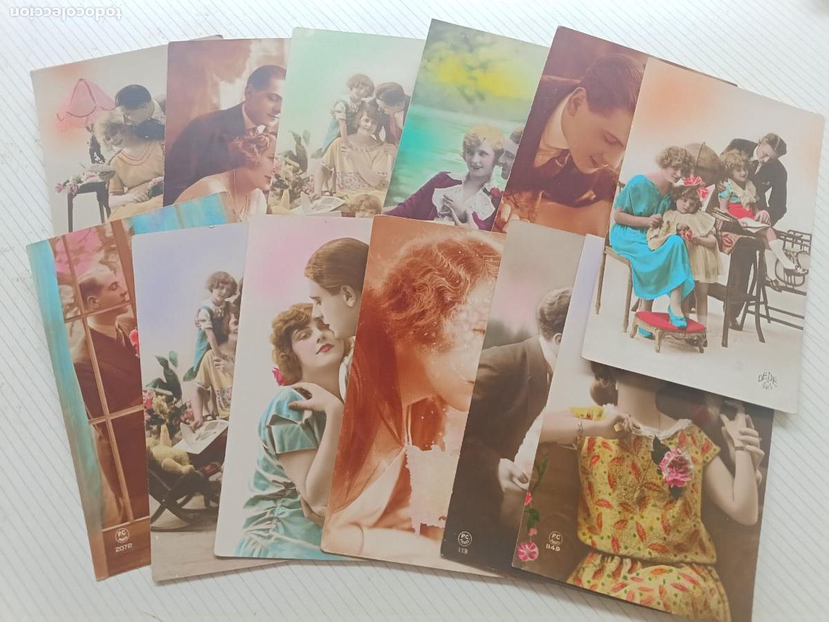 Postales: 12 postales rom&aacute;nticas escritas a&ntilde;os 20